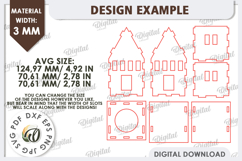 3D House Laser Cut. Home Decor. House Candle Holder SVG Product Image 2