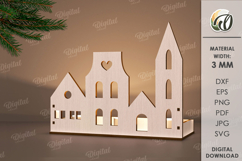 House Candle Holders Bunde Laser Cut. Home decor SVG Product Image 9