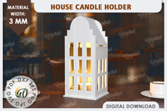 3D Houses Laser Cut Bundle. House Candle Holders SVG Product Image 9