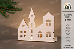 House Candle Holders Bunde Laser Cut. Home decor SVG Product Image 12