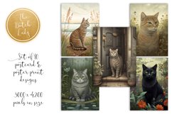 Cats Postcard and Poster Print Set Product Image 3