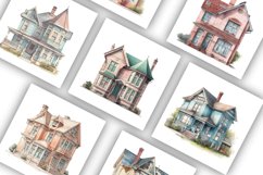 Houses Clipart | Watercolour Clipart PNG Product Image 2