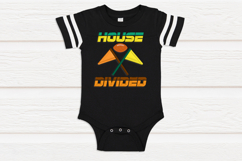 Football House Divided Applique Embroidery