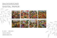 3D House Flower Embroidery Flower View Craft Art Background_ Product Image 2