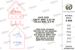 Layered House Key Holders Laser Cut. Key Holders SVG Product Image 2