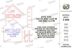 Layered House Key Holders Bundle Laser Cut. Key Holders SVG Product Image 4