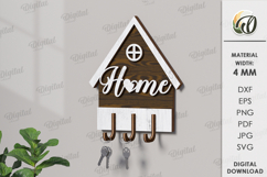 Layered House Key Holders Bundle Laser Cut. Key Holders SVG Product Image 11