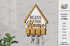 Layered House Key Holders Bundle Laser Cut. Key Holders SVG Product Image 15