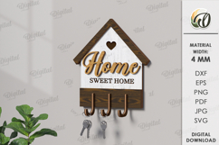 Layered House Key Holders Bundle Laser Cut. Key Holders SVG Product Image 19