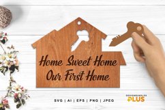 Our First Home Keychain Holder Lasercut Product Image 1