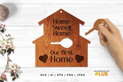 Home Sweet Home Keychain Holder Lasercut Product Image 1