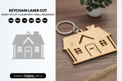 House Keychain SVG - Home Key Laser Cut File Product Image 2