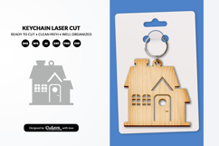 House Keychain SVG - Home Key Laser Cut File Product Image 2