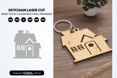 House Keychain SVG - Home Key Laser Cut File Product Image 1