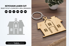 House Keychain SVG - Home Key Laser Cut File Product Image 2