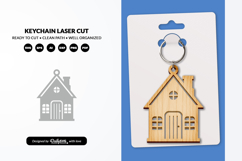 House Keychain SVG - Home Key Laser Cut File Product Image 1
