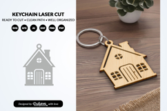 House Keychain SVG - Home Key Laser Cut File Product Image 2