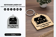 House Keychain SVG - Home Key Laser Cut File Product Image 2