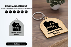 House Keychain SVG - Home Key Laser Cut File Product Image 1