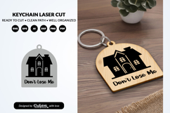 House Keychain SVG - Home Key Laser Cut File Product Image 2