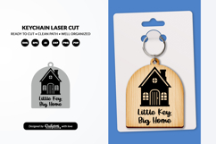 House Keychain SVG - Home Key Laser Cut File Product Image 1