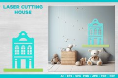 Enchanting Wooden House Laser Cut Template for Kids Room Product Image 1