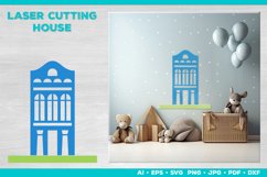 Enchanting Wooden House Laser Cut Template for Kids Room Product Image 1