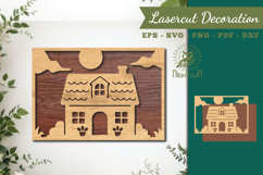 House Lasercut Wall Decor SVG Product Image 1