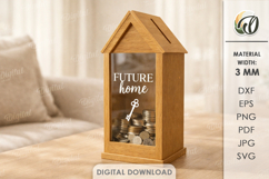 House Money Bank Laser Cut. Saving Box SVG Product Image 1