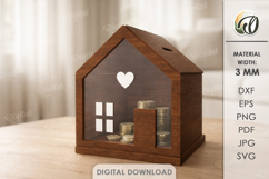 House Money Banks Bundle Laser Cut. Saving Box SVG Product Image 14