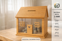 House Money Banks Bundle Laser Cut. Saving Box SVG Product Image 12