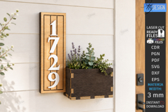 Modern House Number Signs Laser Cut Bundle | Address Plaque Product Image 3