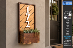 Modern House Number Signs Laser Cut Bundle | Address Plaque Product Image 12