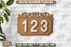 House Number Plaques Laser Cut | Carved Outdoor Number |CNC Product Image 1