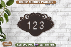 House Number Plaques Laser Cut | Carved Outdoor Number |CNC Product Image 1