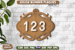 House Number Plaques Laser Cut | Carved Outdoor Number |CNC Product Image 1