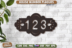 House Number Plaques Laser Cut | Carved Outdoor Number |CNC Product Image 1