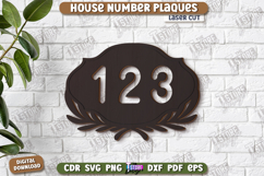 House Number Plaques Laser Cut | Carved Outdoor Number |CNC Product Image 1