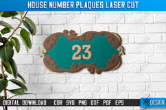 House Number Plaques Laser Cut Bundle, Address Home Sign SVG Product Image 4