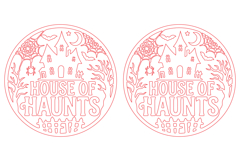 House of Haunts Halloween Door Hanger Laser Cut SVG Product Image 2