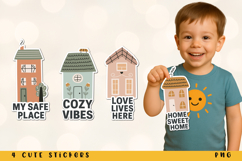 8 Quotes House Stickers Bundle, Cute Houses Product Image 2