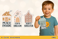8 Quotes House Stickers Bundle, Cute Houses Product Image 3