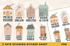 8 Quotes House Stickers Bundle, Cute Houses Product Image 1