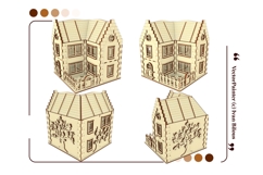 Charming Garden Cottage Laser Cut Dollhouse SVG Product Image 7
