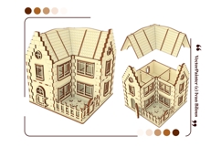 Charming Garden Cottage Laser Cut Dollhouse SVG Product Image 6