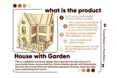 Charming Garden Cottage Laser Cut Dollhouse SVG Product Image 4