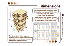 Laser Cut 3D Wooden Townhouse Model File for Dollhouse Decor Product Image 11