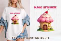 Cute fairy sweets house sublimation | Fairy house clipart Product Image 1
