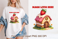 Cute fairy sweets house sublimation | Fairy house clipart Product Image 1