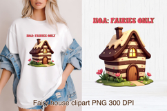 Cute fairy sweets house sublimation | Fairy house clipart Product Image 1